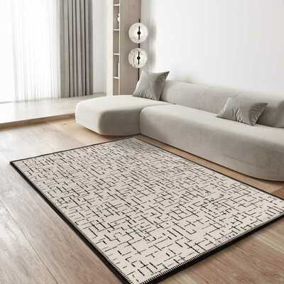 ALFOMBRA NÓRDICA BLANCO Y NEGRO RETRO 12888