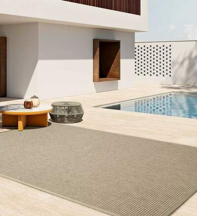 ALFOMBRA A MEDIDA PARA EXTERIOR STONE 337 BEIGE