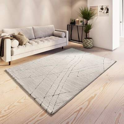 ALFOMBRA BEREBER 2379 BLANCO Y NEGRO