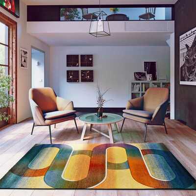 ALFOMBRA GEOMÉTRICA 40405 MULTICOLOR