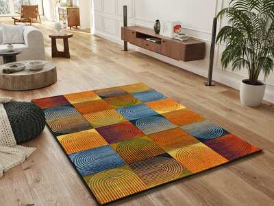 ALFOMBRA GEOMÉTRICA 40407 MULTICOLOR