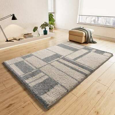 ALFOMBRA DE PELO LARGO 8816 GRIS PLATA