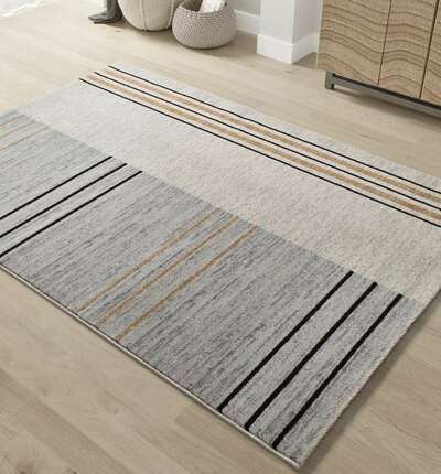 ALFOMBRA GEOMÉTRICA 12936 GRIS/BEIGE