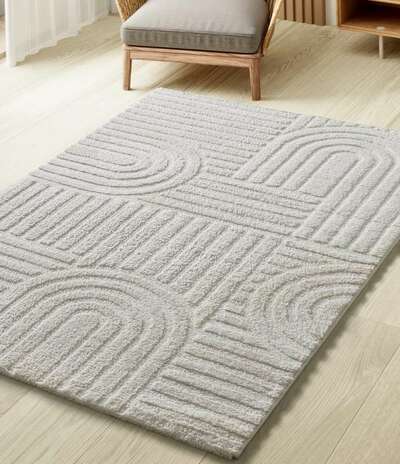 ALFOMBRA NÓRDICA EN RELIEVE 54406 BLANCO ALFOMBRA NÓRDICA EN RELIEVE 54406 BLANCO