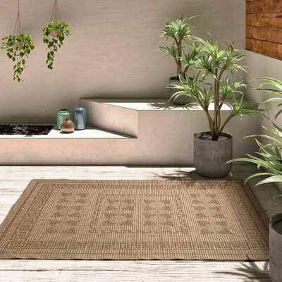 ALFOMBRA DE EXTERIOR ÉTNICA EFECTO YUTE 5046 NATURAL