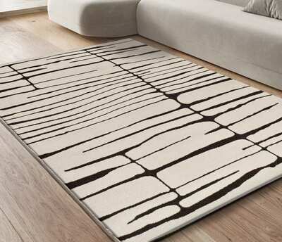 ALFOMBRA NÓRDICA BLANCO Y NEGRO 13019