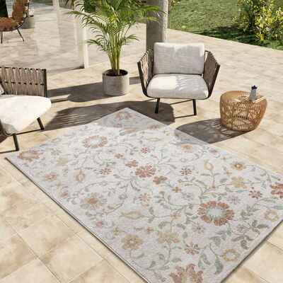 ALFOMBRA PARA EXTERIOR FLORAL 54578 MULTICOLOR