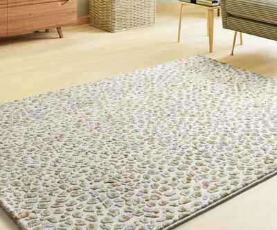 ALFOMBRA LEOPARDO RELIEVE 13001 PLATA
