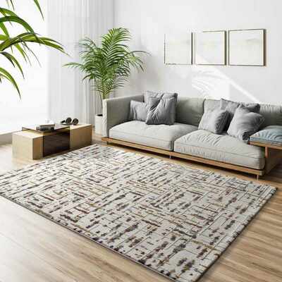 ALFOMBRA GEOMÉTRICA RELIEVE 12992 MULTICOLOR