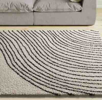 ALFOMBRA SHAGGY ONDAS BLANCO