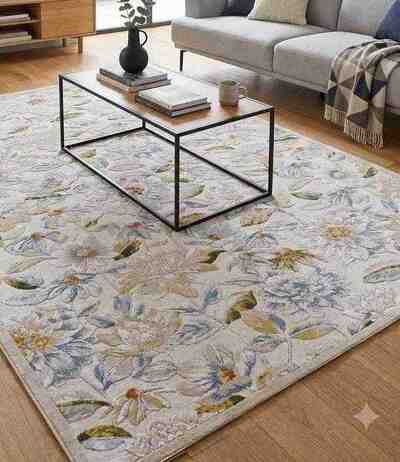 ALFOMBRA FLORAL EQE 253 MARFIL ALFOMBRA FLORAL EQE 253 MARFIL