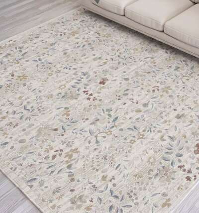 ALFOMBRA FLORAL 61 BEIGE